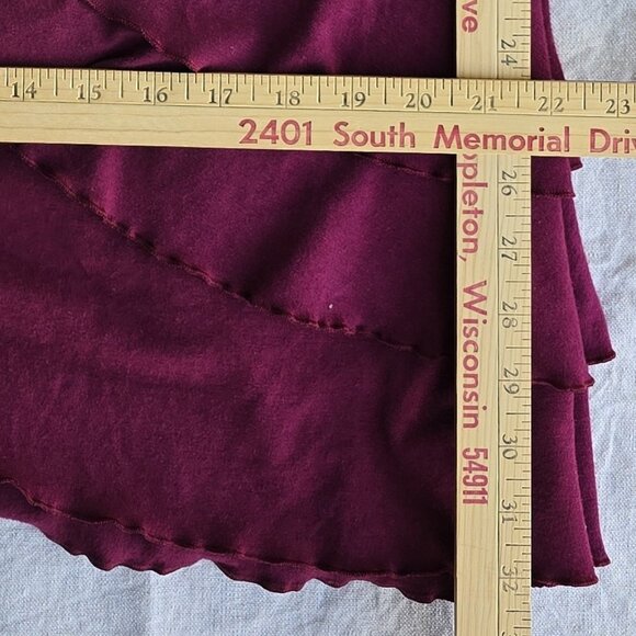 Melodia Designs Bamboo Ruffle Flare Pant Foldover Black Lace Waist Medium 32 - Picture 9 of 9